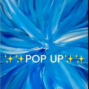 Vibrant Blue Abstract Art Print